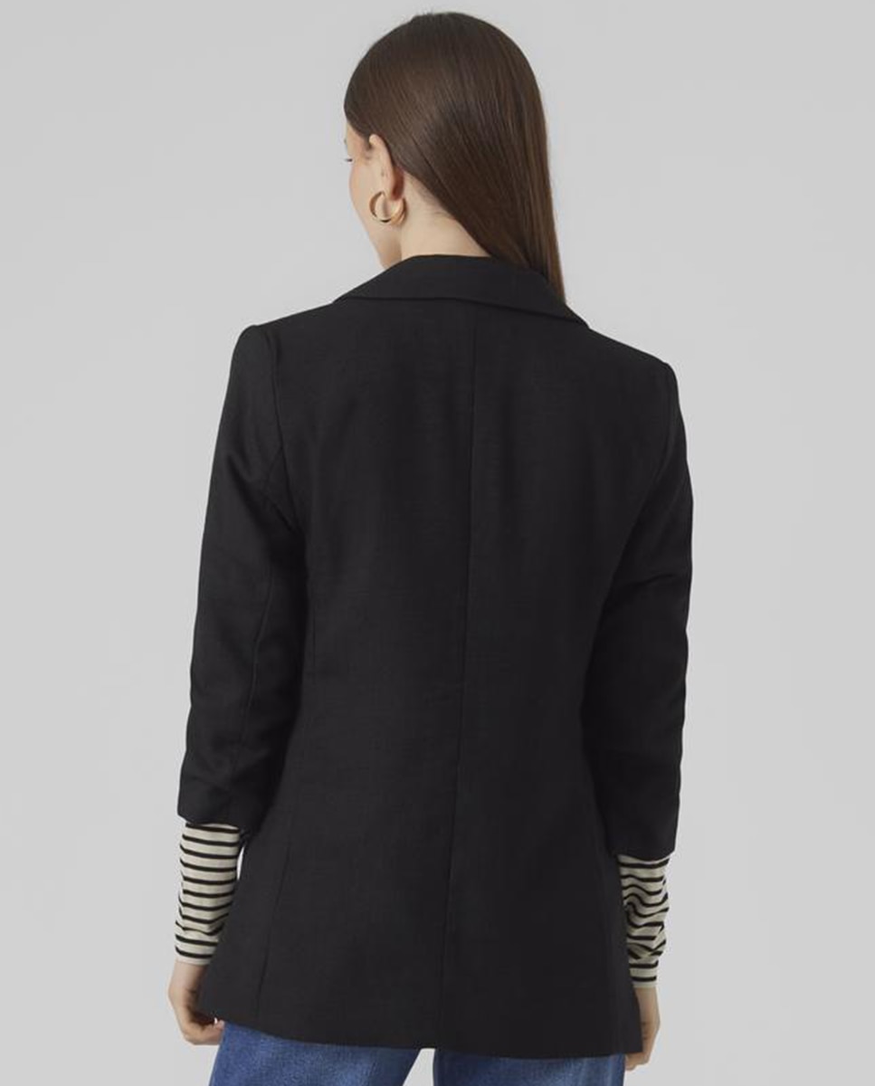 Blazer com Manga 3/4 Preto-2