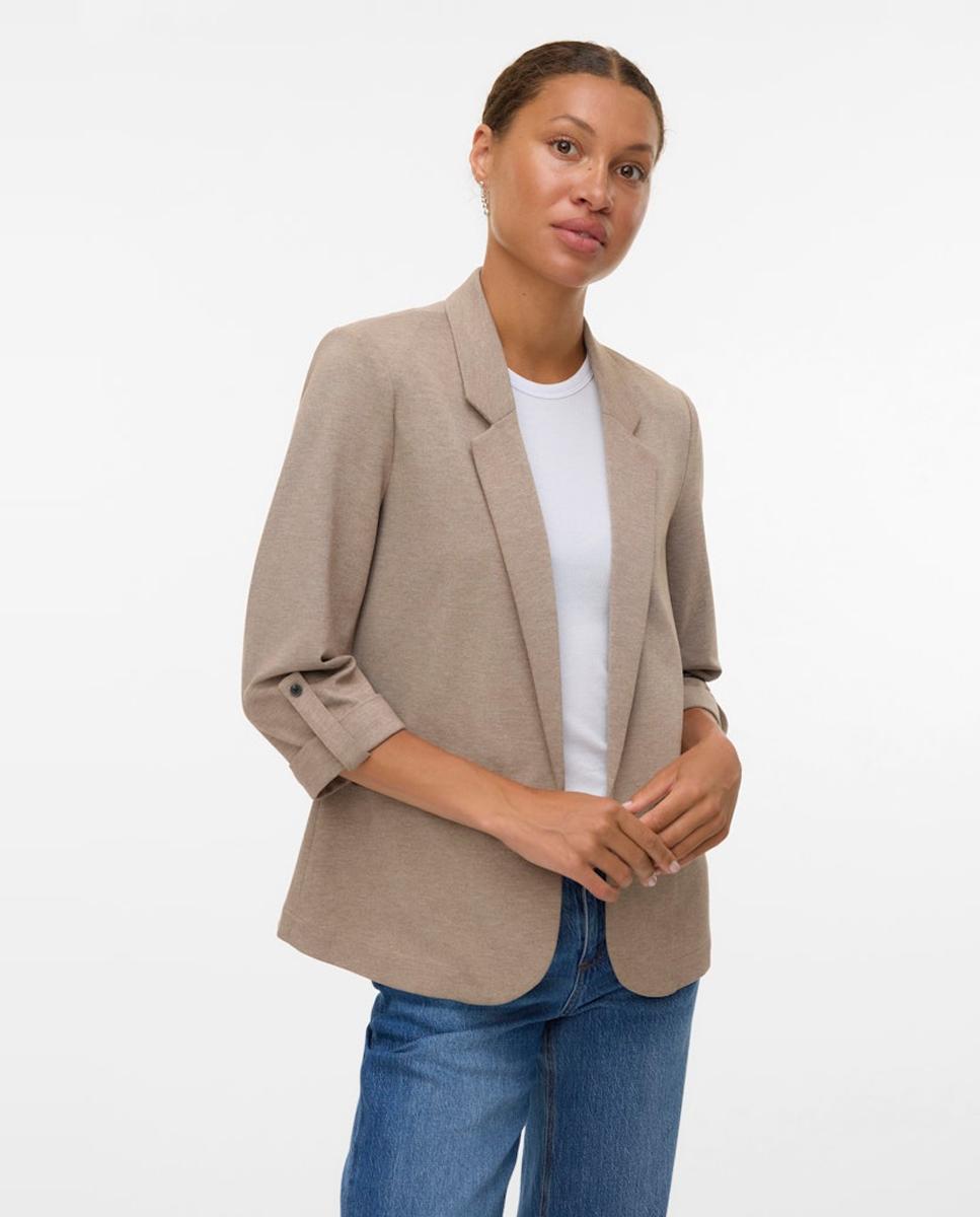 Vero Moda - Blazer remangada de mujer sin botón.