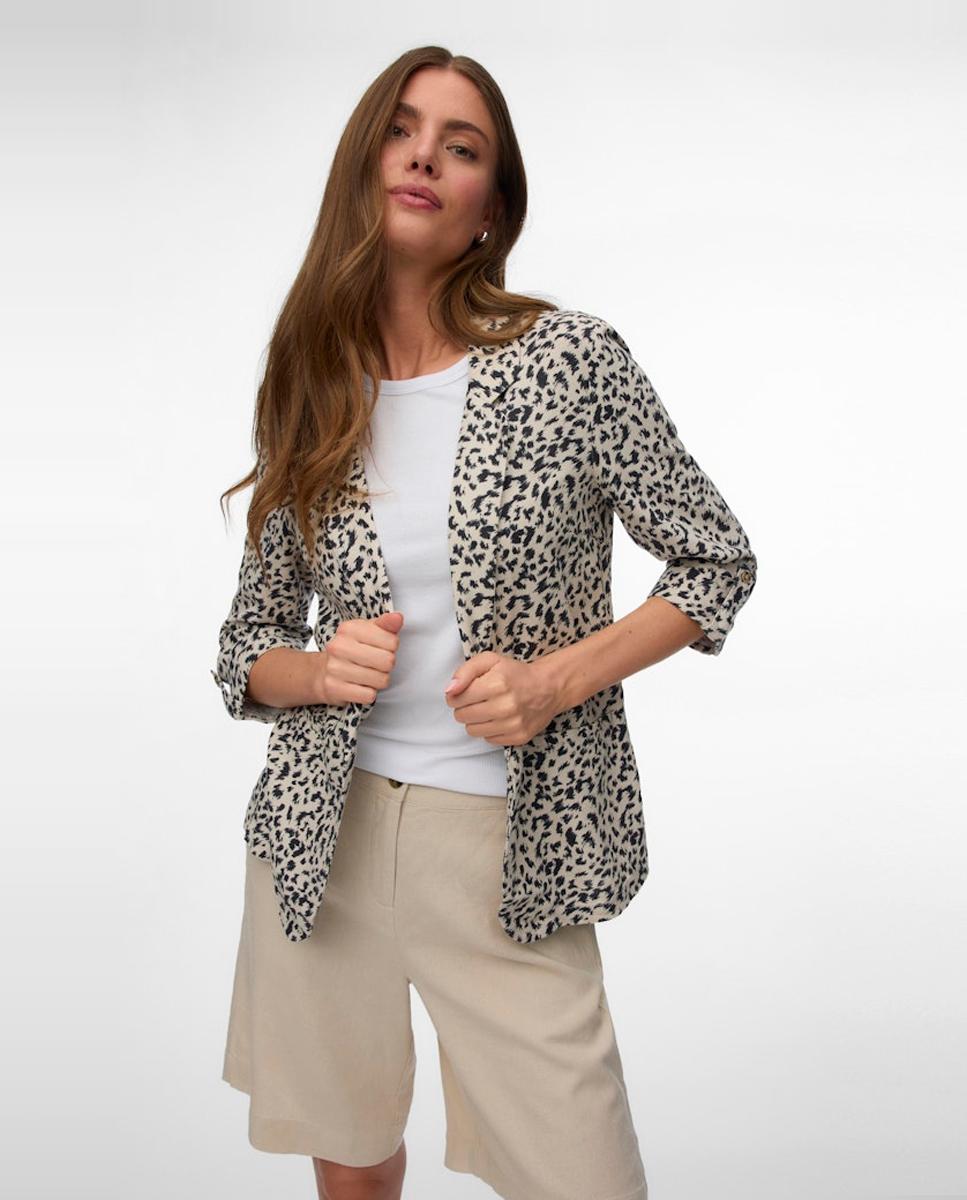 Imagem 0 de Blazer Aberto em Tecido de Linho