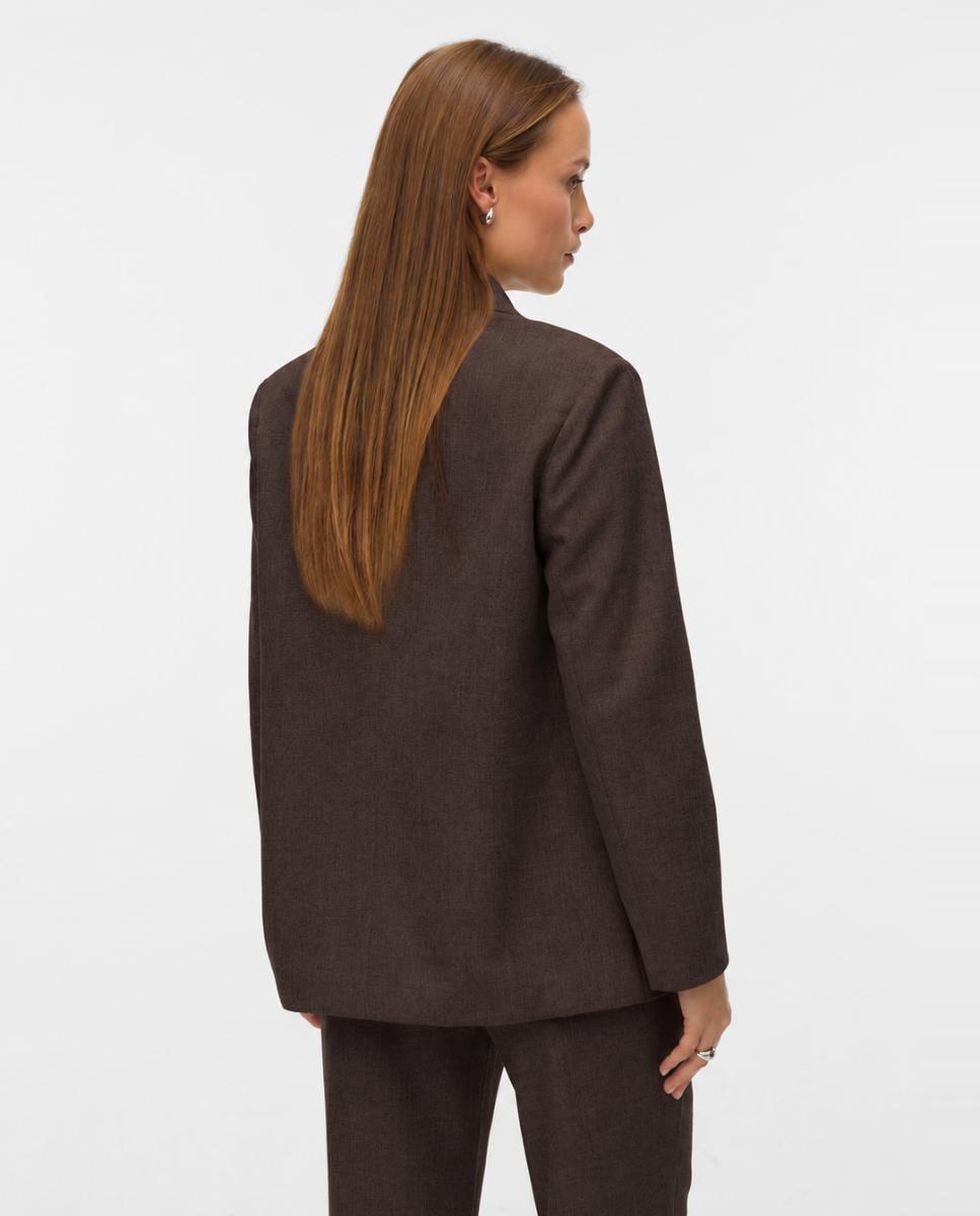 Blazer cruzada estilo oversize - Vero Moda - Marrón Marrón-2