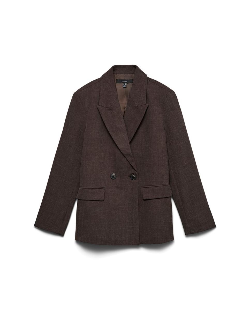 Blazer cruzada estilo oversize - Vero Moda - Marrón Marrón-4
