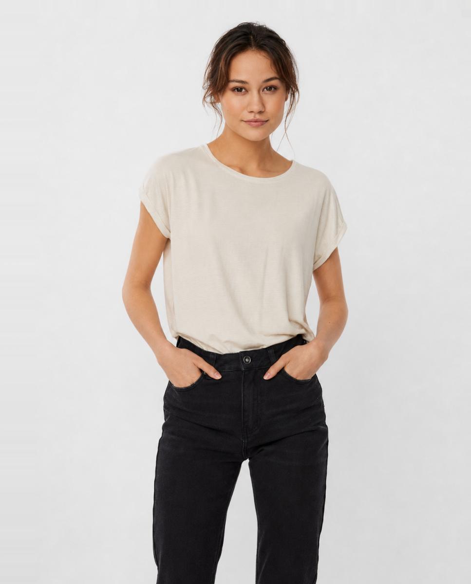 Vero Moda - Camiseta básica de mujer de manga corta.
