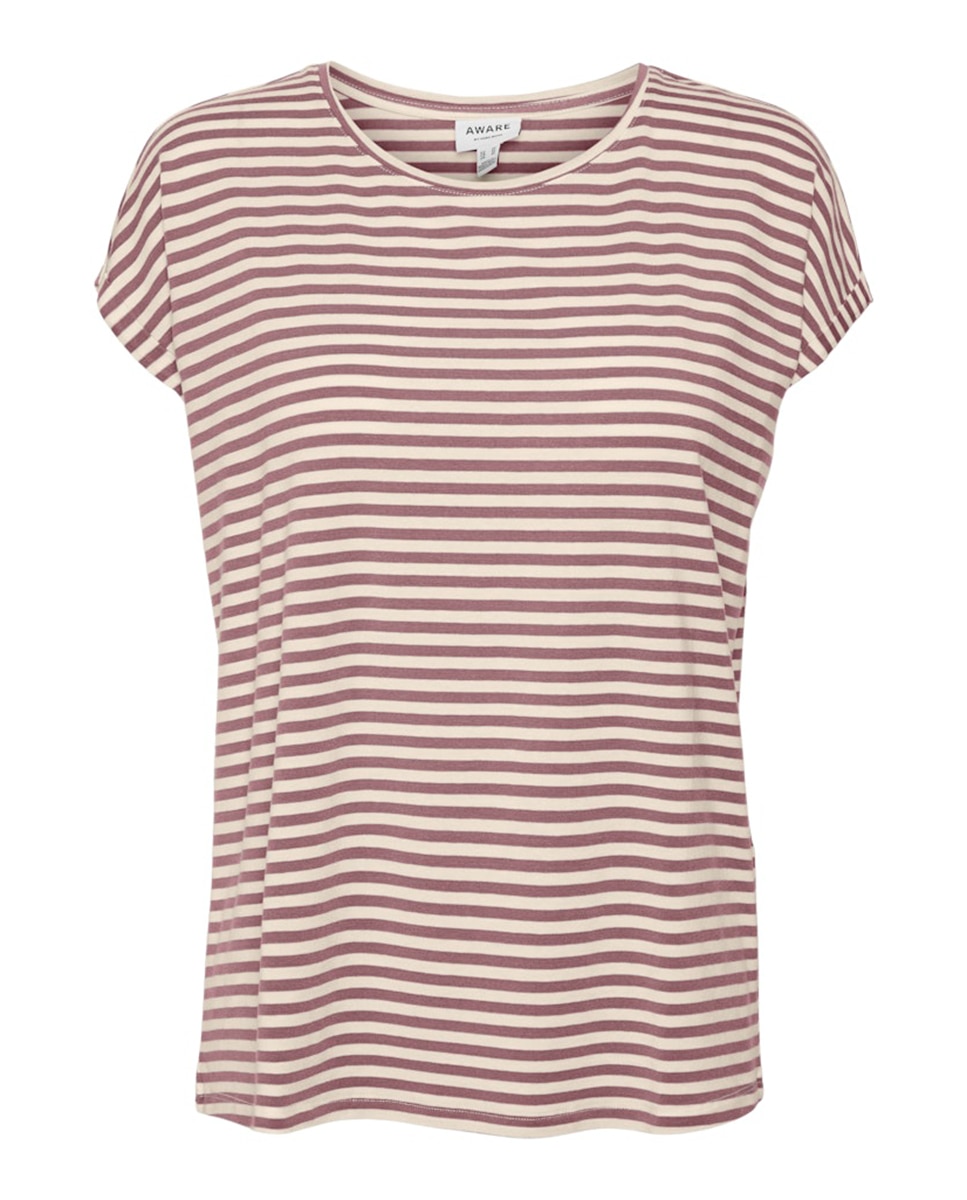 T-shirt Regular com Manga Curta Rosa-5