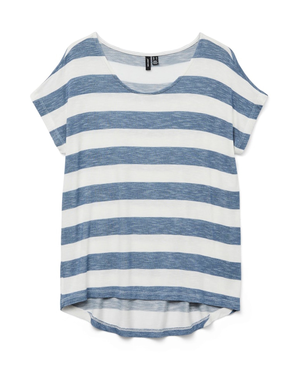 T-shirt de mulher com manga curta Azul-claro-4