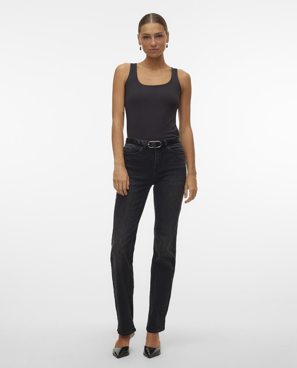 Top con escote cuadrado de mujer sin mangas - Vero Moda - Negro Negro-1
