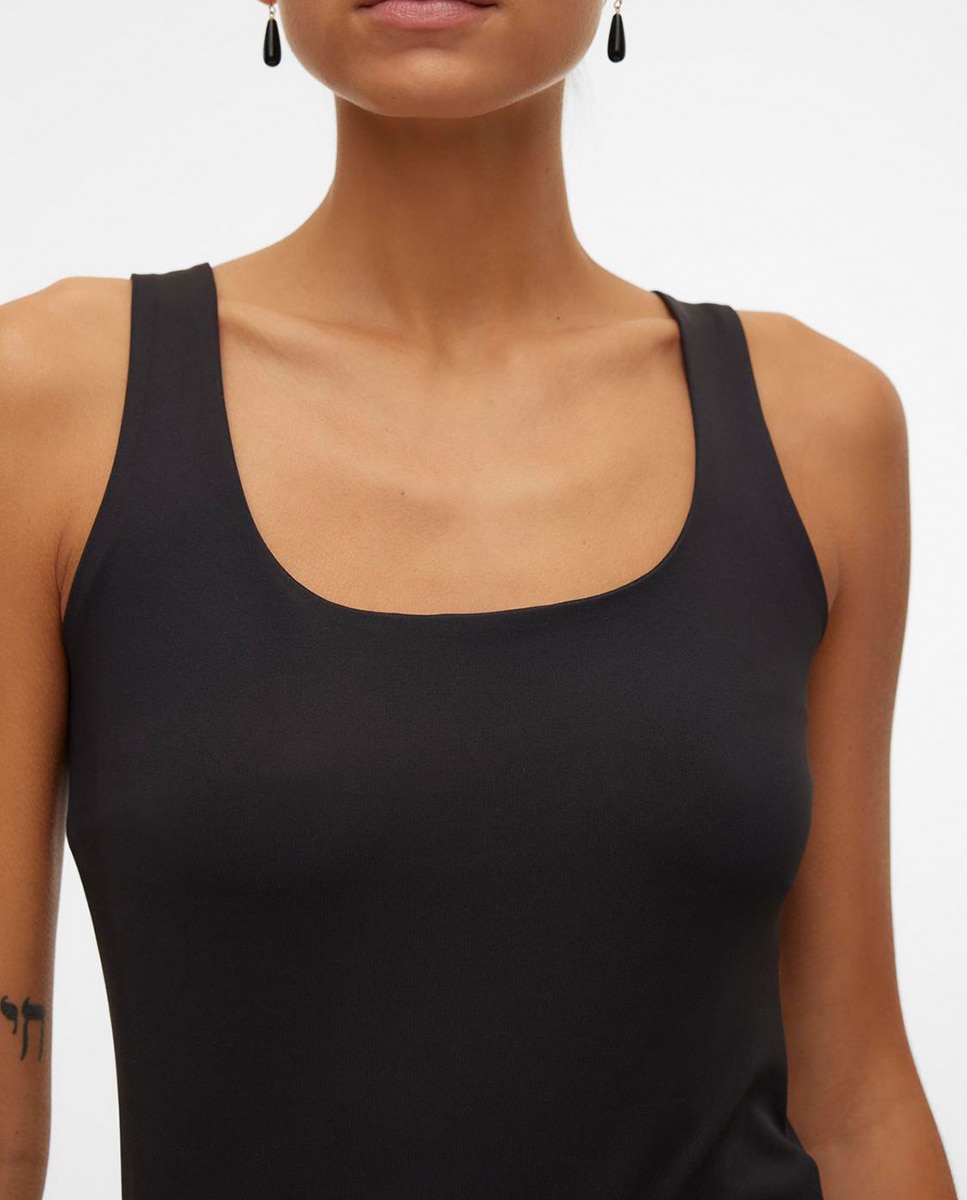 Top con escote cuadrado de mujer sin mangas - Vero Moda - Negro Negro-4