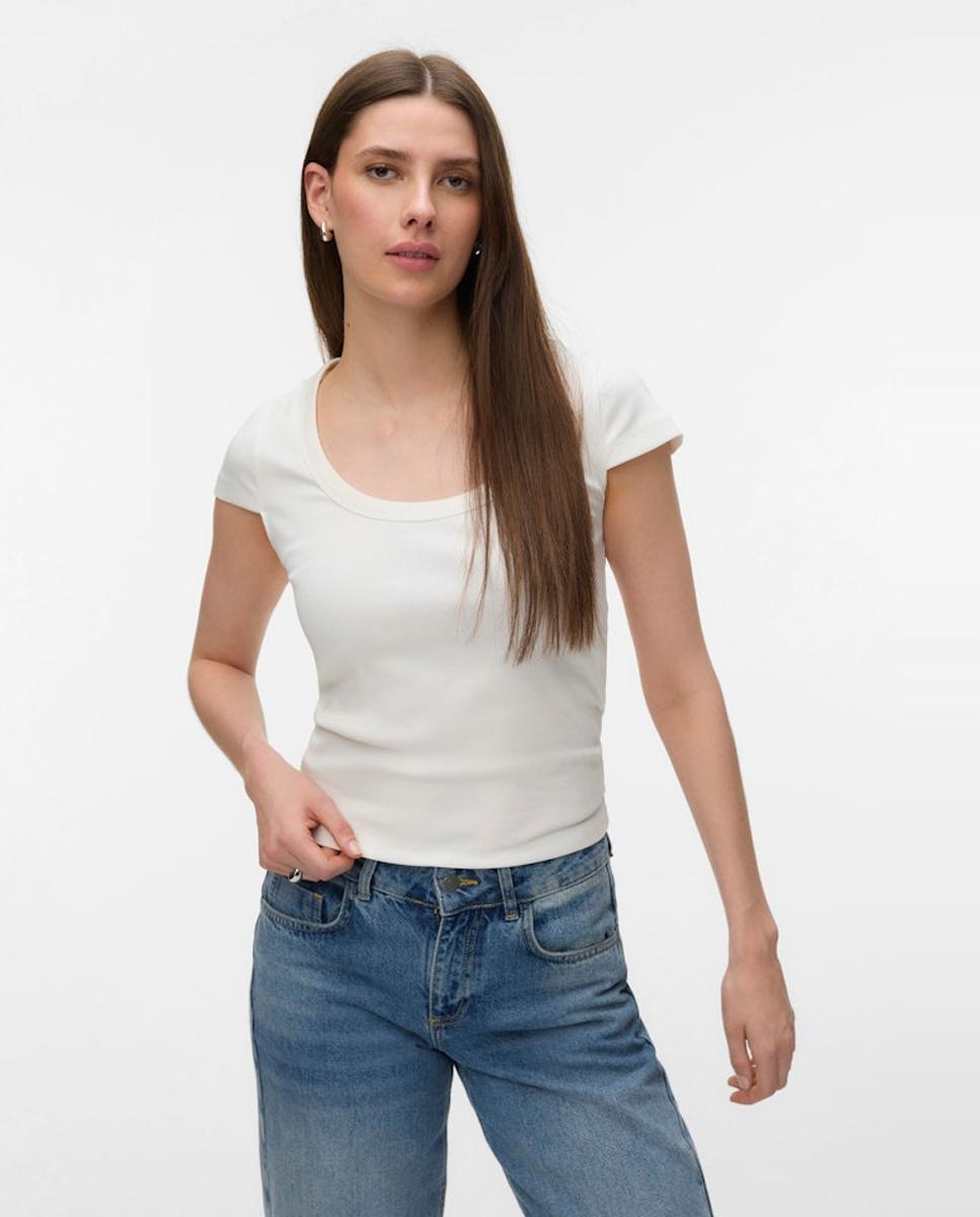 Imagem 0 de T-shirt básica de mulher com manga curta