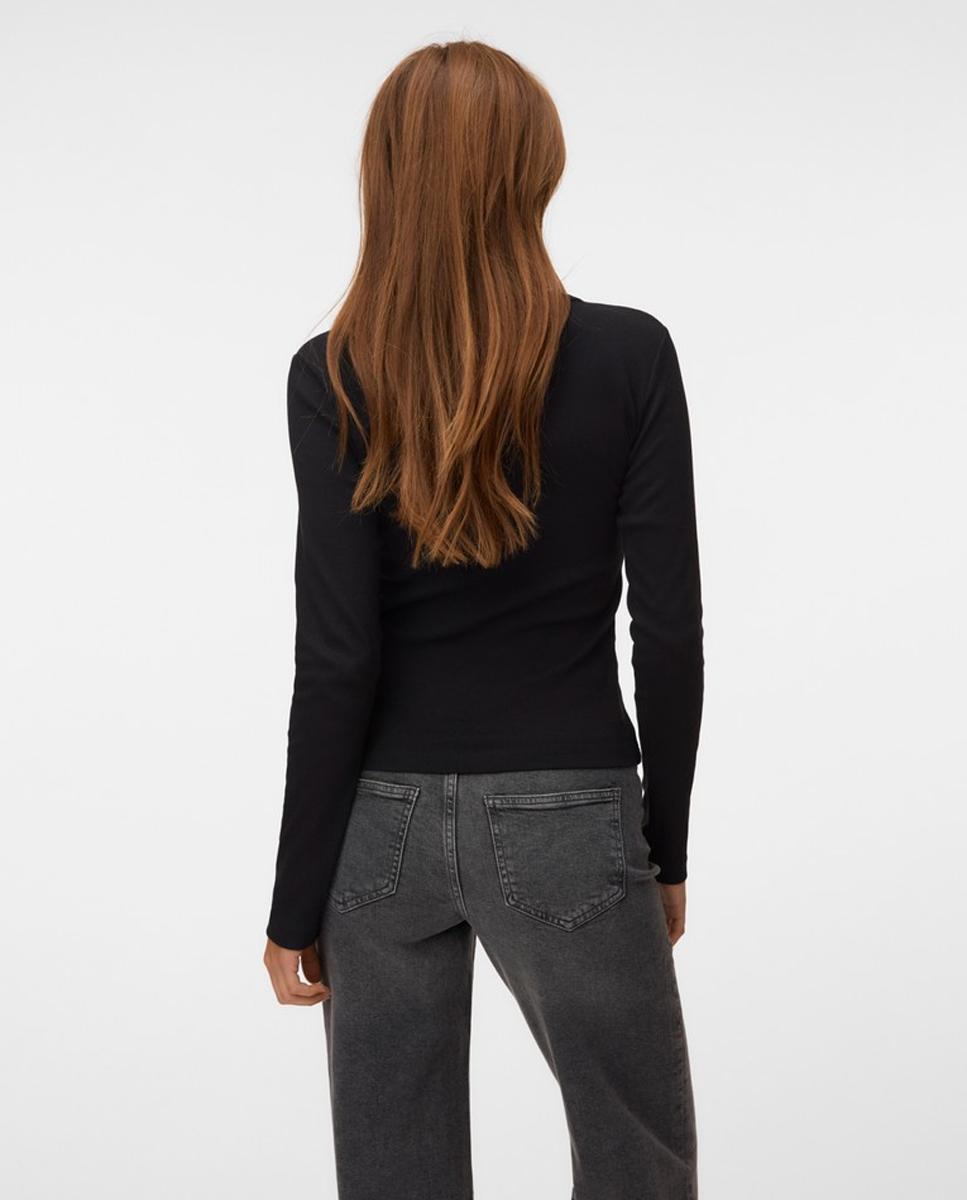 Imagen 2 de Camiseta manga larga cuello pico - Vero Moda - Negro Negro