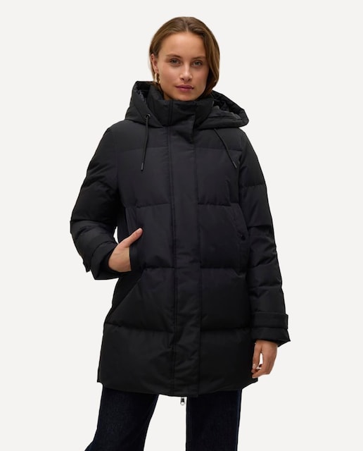 Imagen 0 de Abrigo acolchado con capucha de mujer