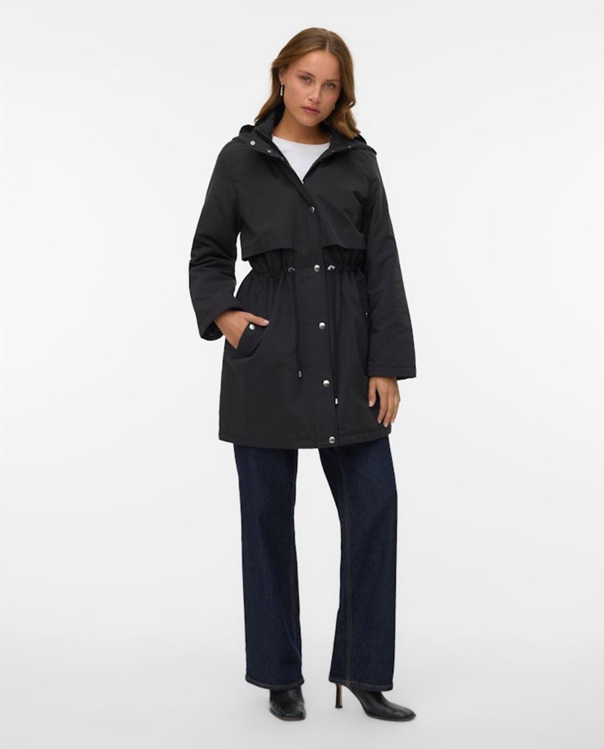 Imagem 0 de Parka Midi com Capuz Desmontável