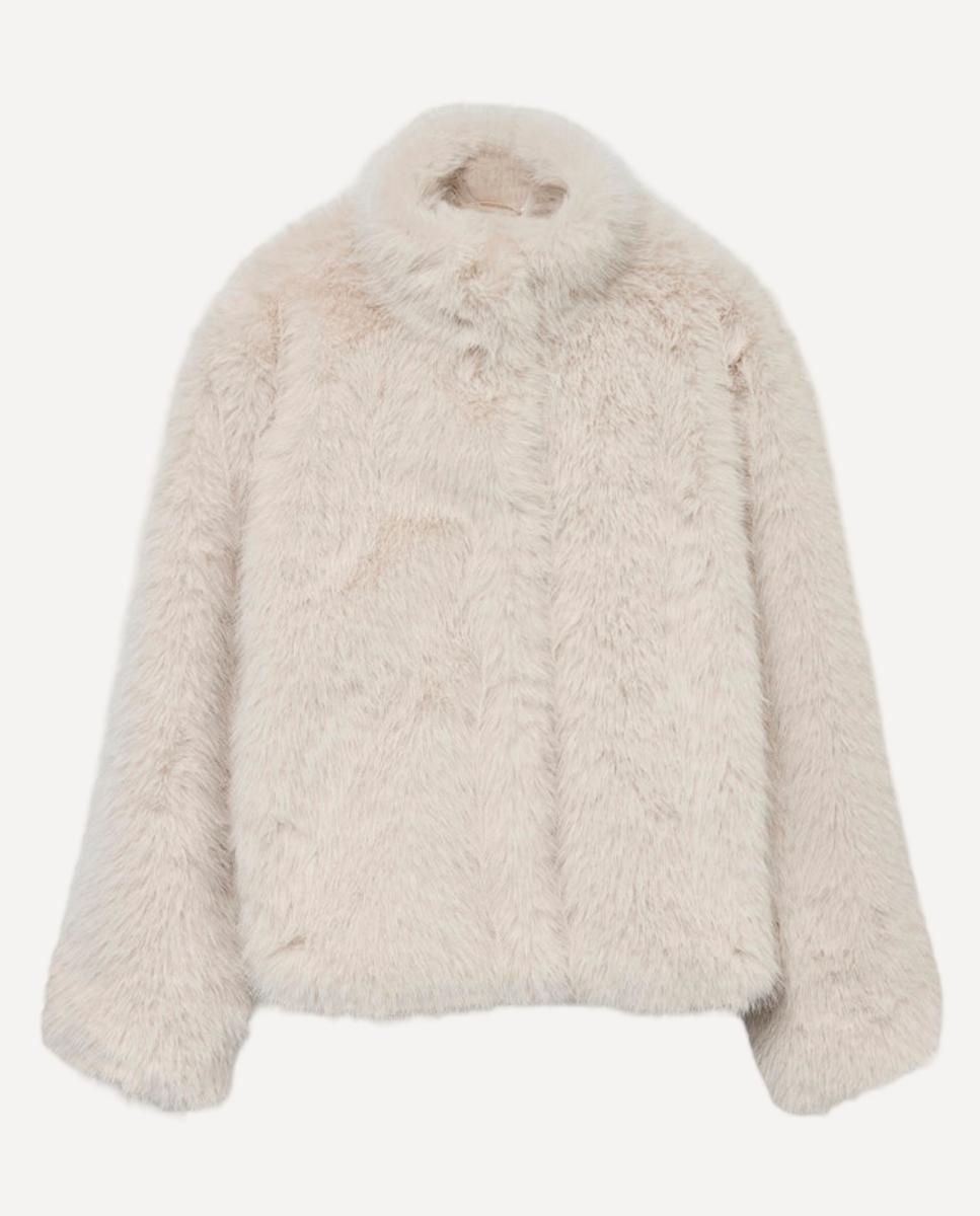 Chaqueta corta efecto pelo mujer - Vero Moda - Blanco hielo Blanco hielo-5