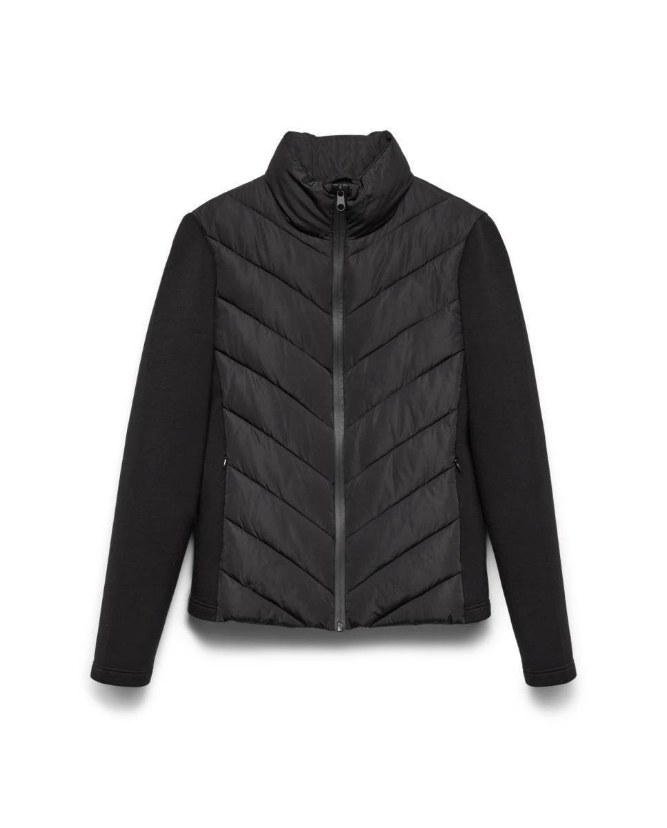 Casaco Acolchoado Combinado Preto-5