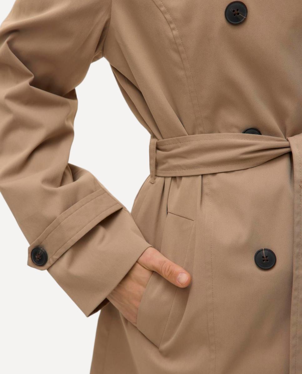 Gabardine 3/4 com Cinto Caramelo-4