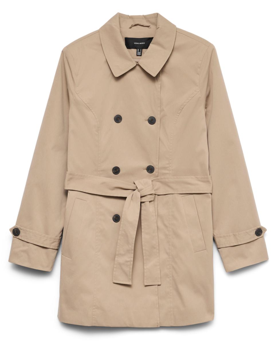 Gabardine 3/4 com Cinto Caramelo-6