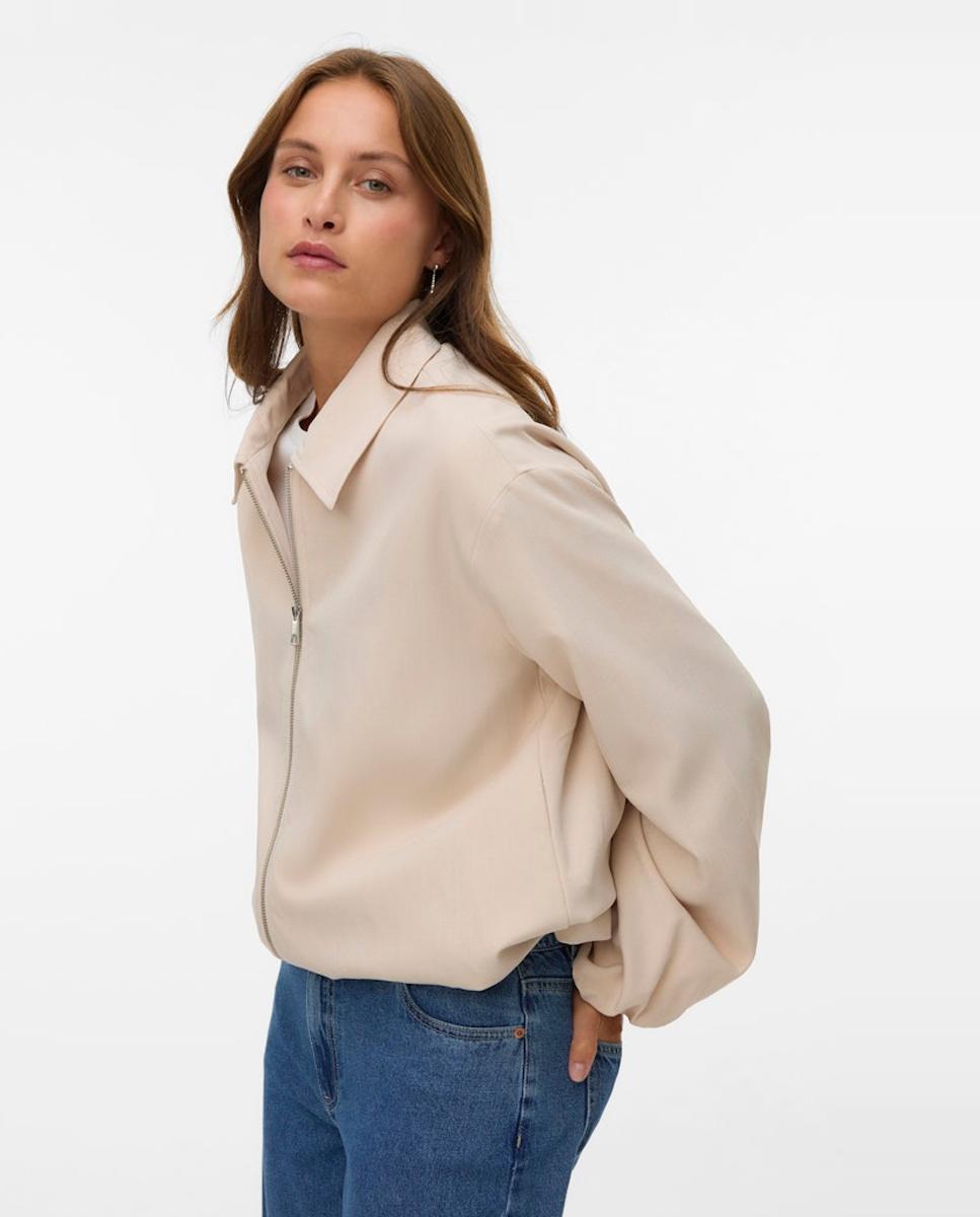 Vero Moda - Chaqueta bomber de mujer con cuello camisero.