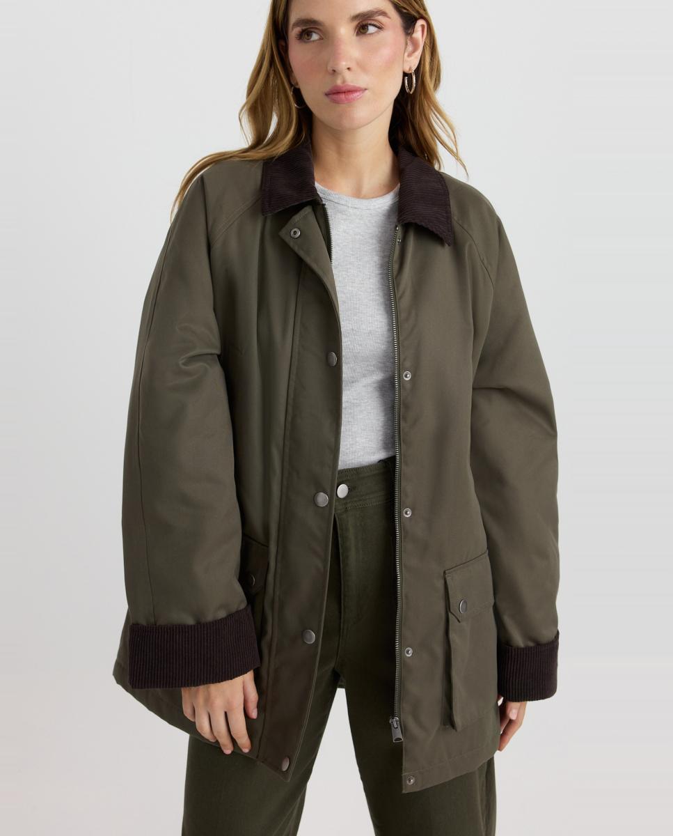Imagem 0 de Casaco Oversize com Colarinho de Camisa
