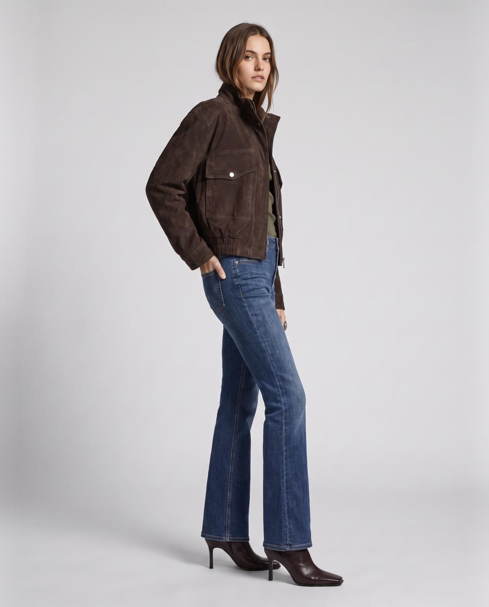 Imagen 5 de Chaqueta de ante estilo bomber - Vero Moda - Marrón oscuro Marrón oscuro