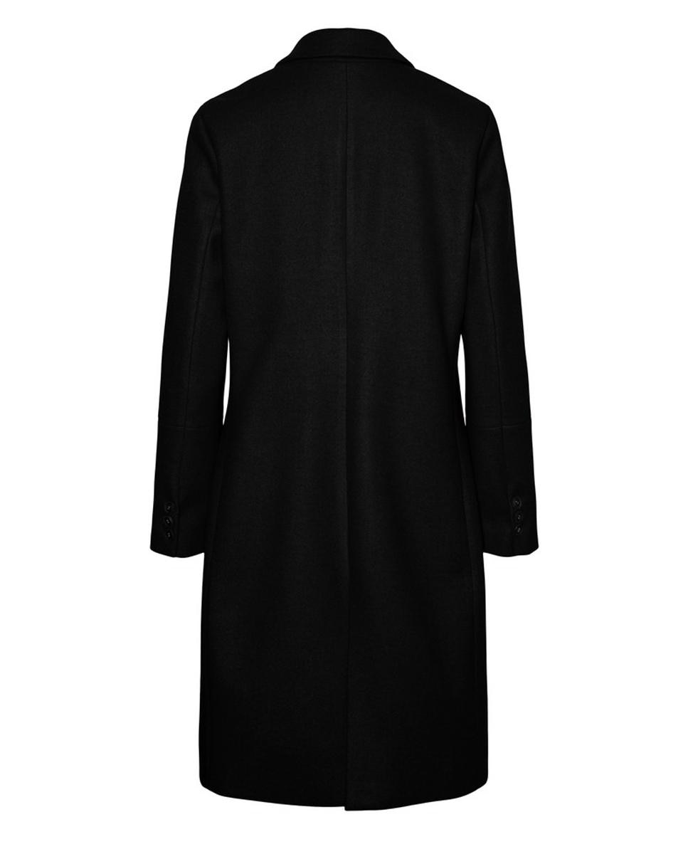 Sobretudo em Tecido Soft Midi Preto-7