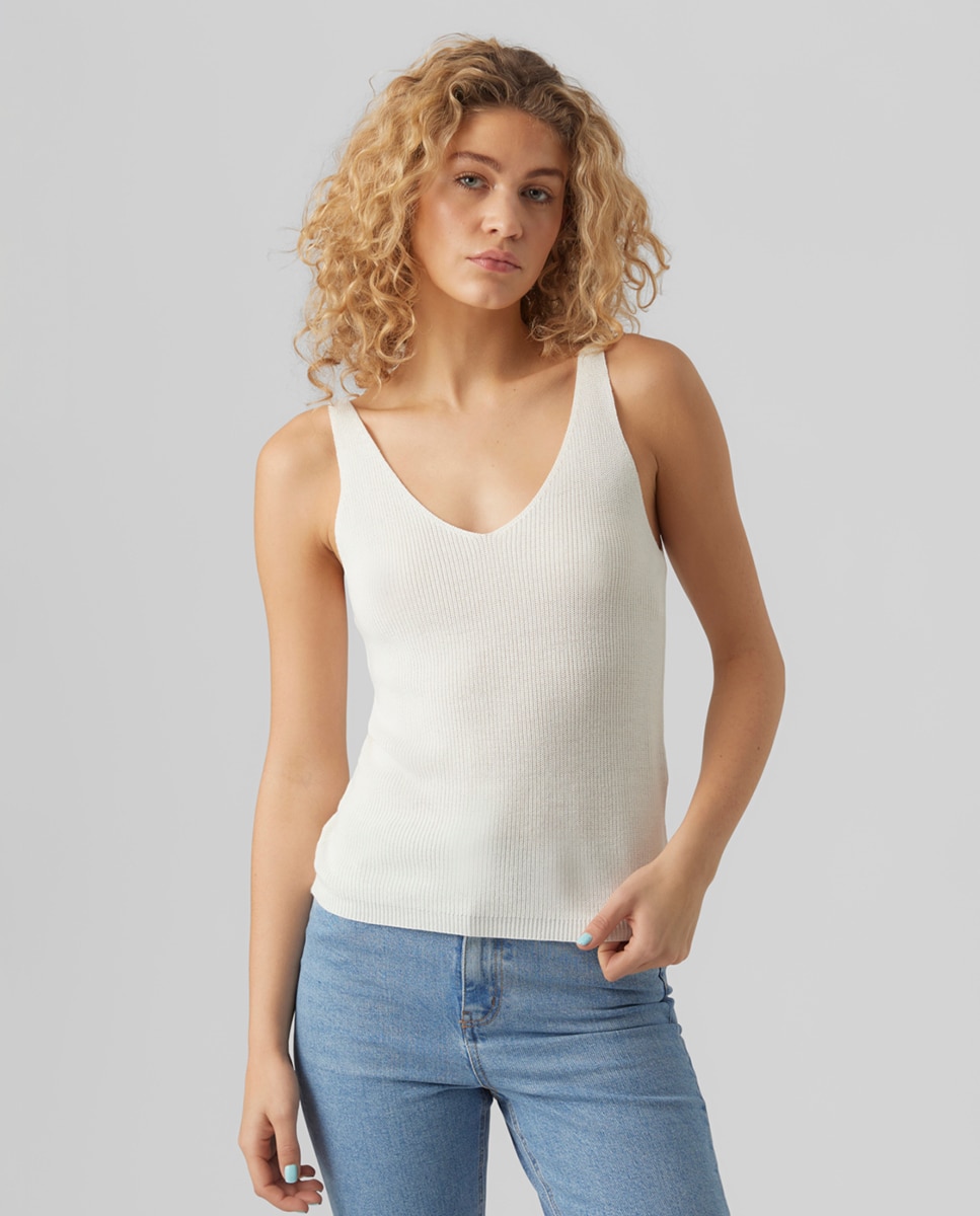 Imagem 0 de Top de malha de mulher sem mangas