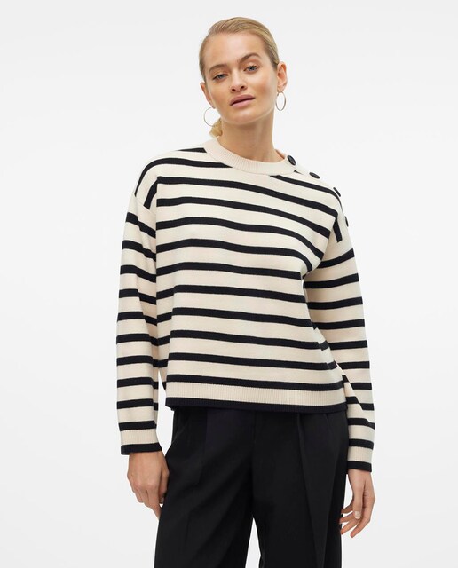 Imagen 0 de Jersey manga larga de mujer con botones en hombro