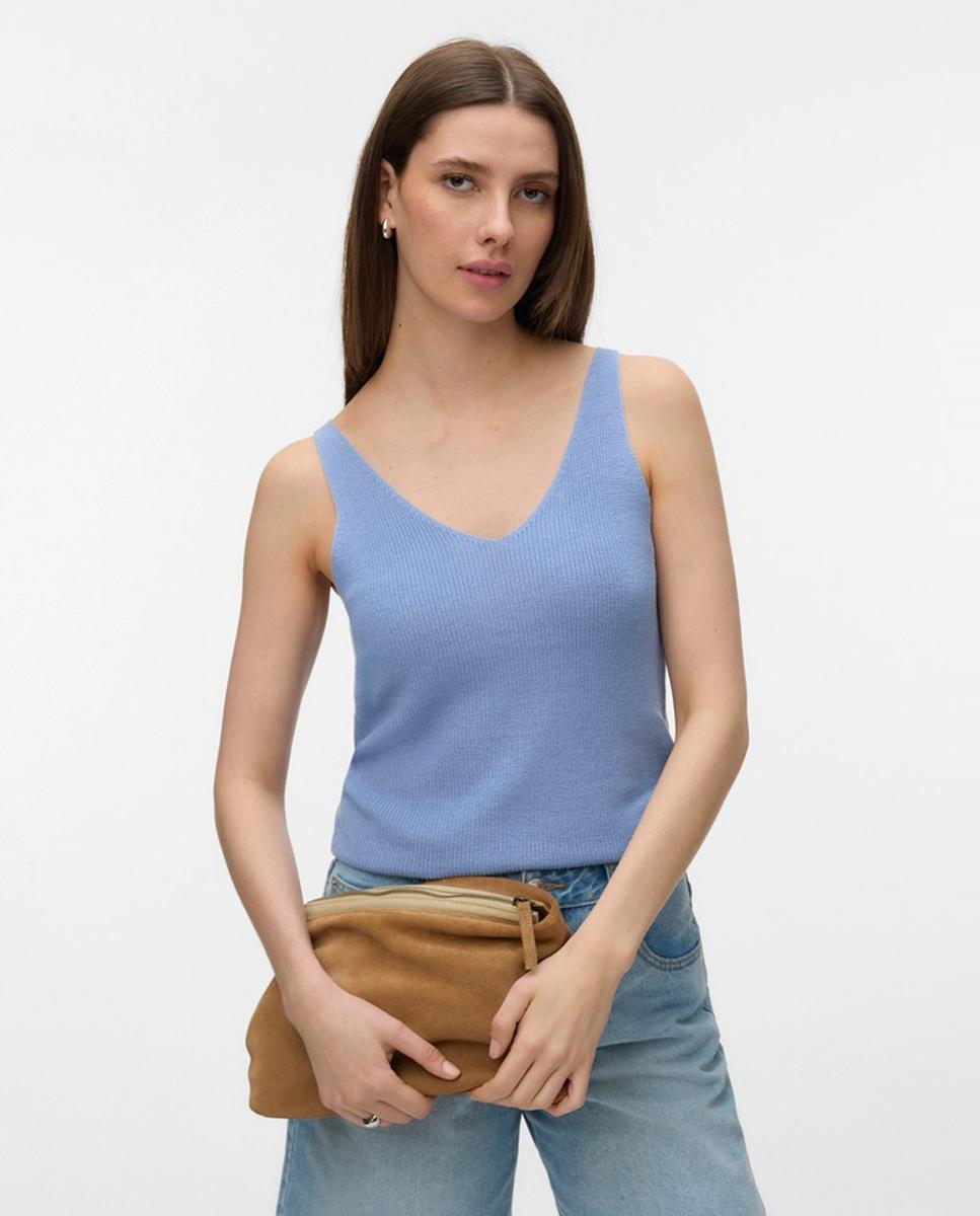 Imagem 0 de Top de malha de mulher sem mangas