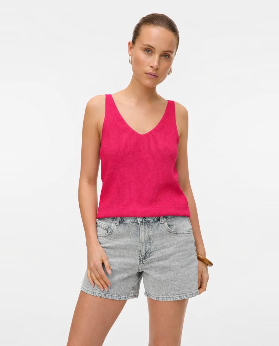 Imagem 0 de Top de malha de mulher sem mangas