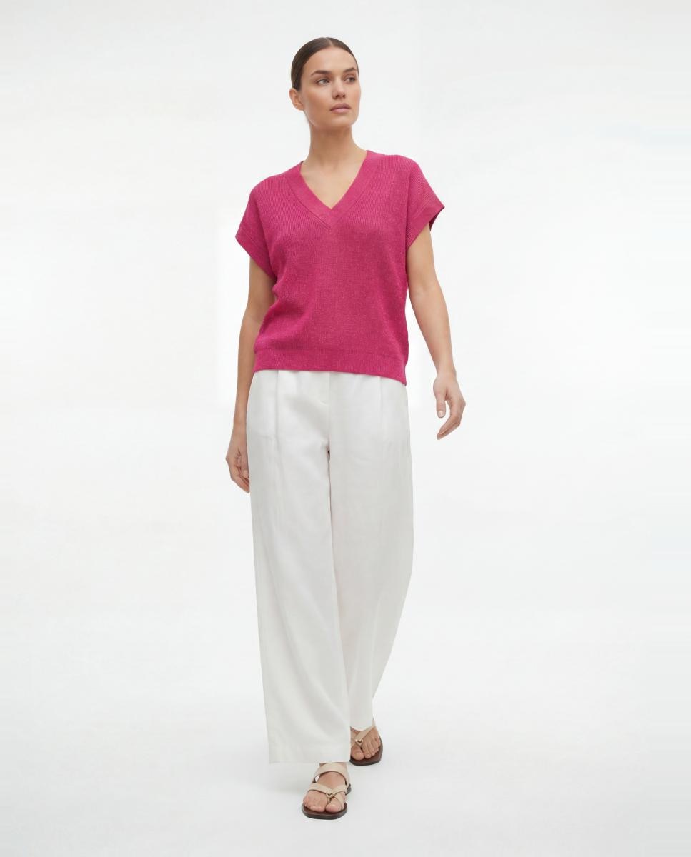 Top de Malha Fina com Detalhe de Brilho Roxo-2