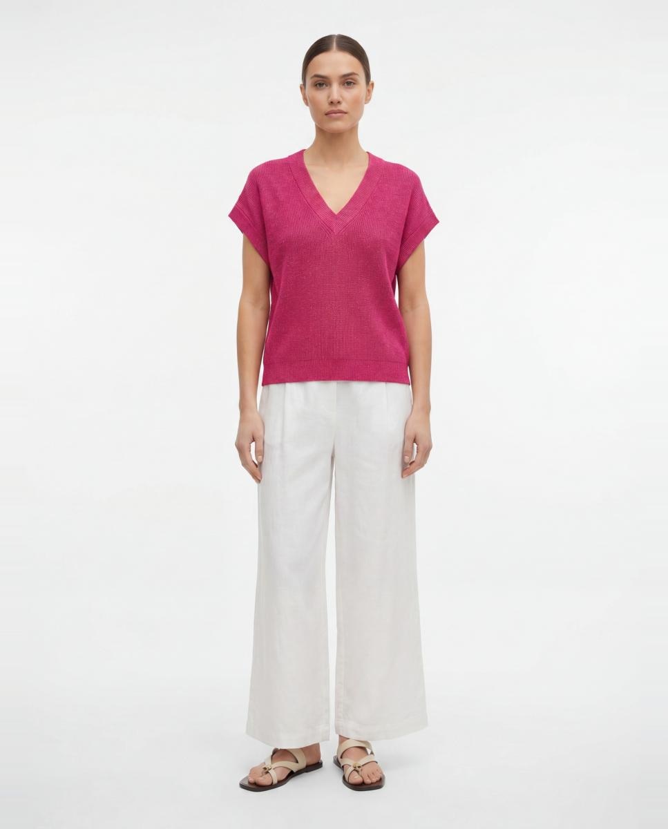 Top de Malha Fina com Detalhe de Brilho Roxo-3