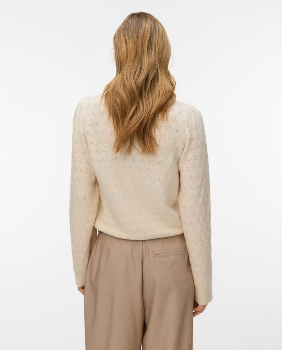 Jersey de punto suave con detalle calado - Vero Moda - Blanco Blanco-2