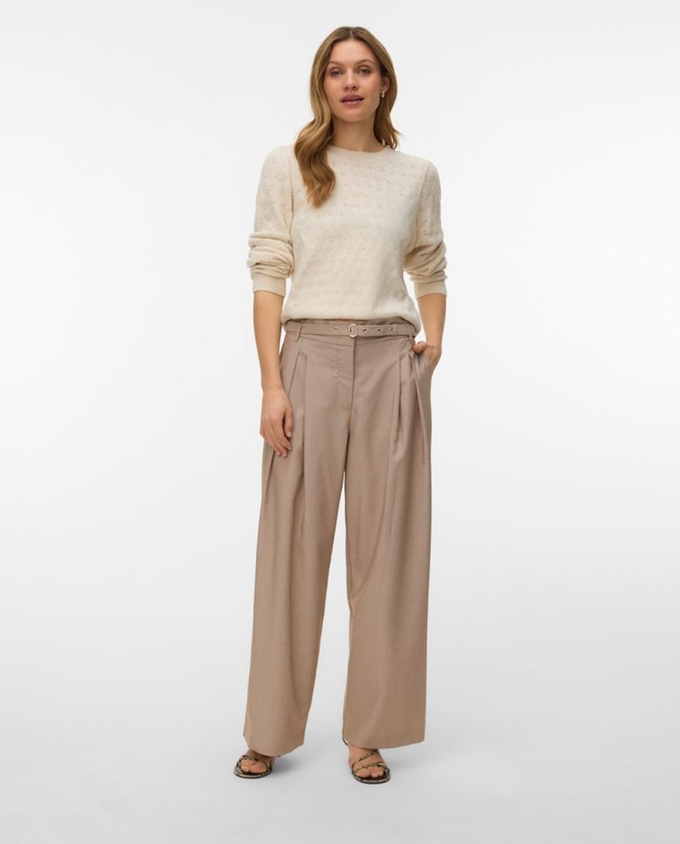 Jersey de punto suave con detalle calado - Vero Moda - Blanco Blanco-3
