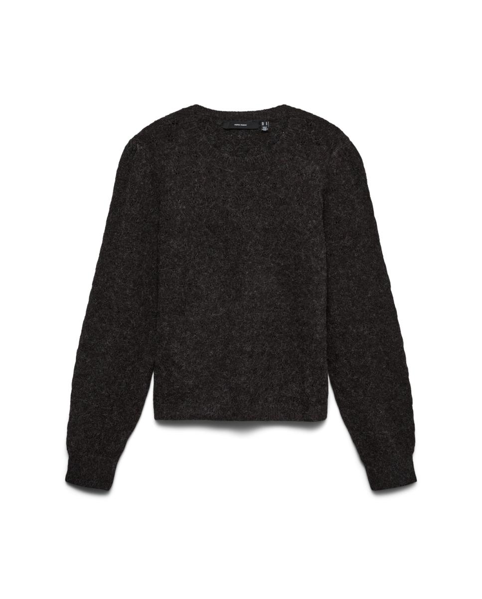 Jersey de punto suave con detalle calado - Vero Moda - Marrón oscuro Marrón oscuro-3