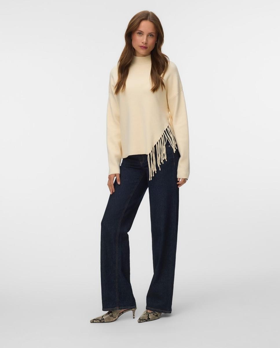 Imagen 3 de Jersey con flecos de manga larga - Vero Moda - Beige Beige