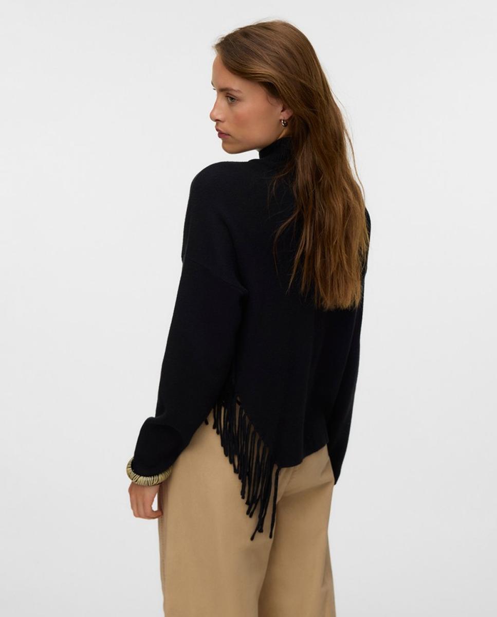Imagen 3 de Jersey con flecos de manga larga - Vero Moda - Negro Negro