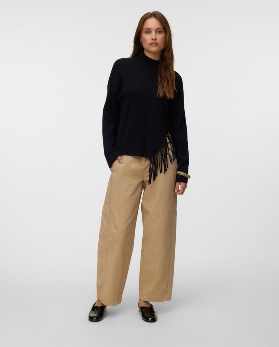 Imagen 4 de Jersey con flecos de manga larga - Vero Moda - Negro Negro