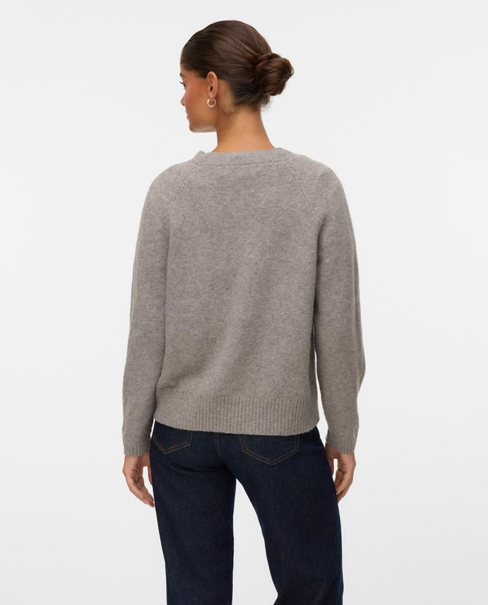 Cárdigan de punto de mujer con bolsillos - Vero Moda - Gris Gris-2
