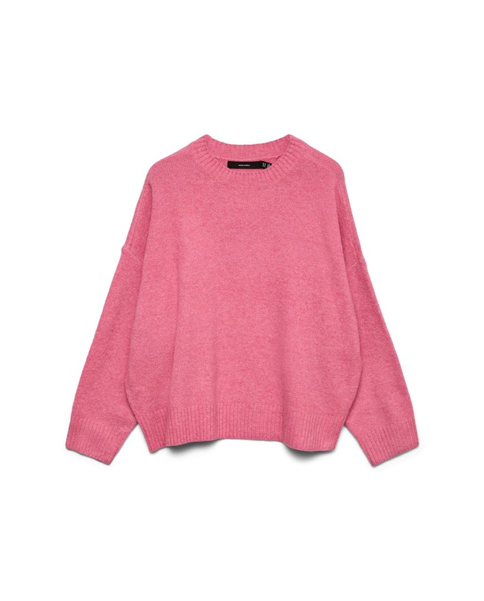 Jersey de lana de mujer corte recto - Vero Moda - Fucsia Fucsia-4