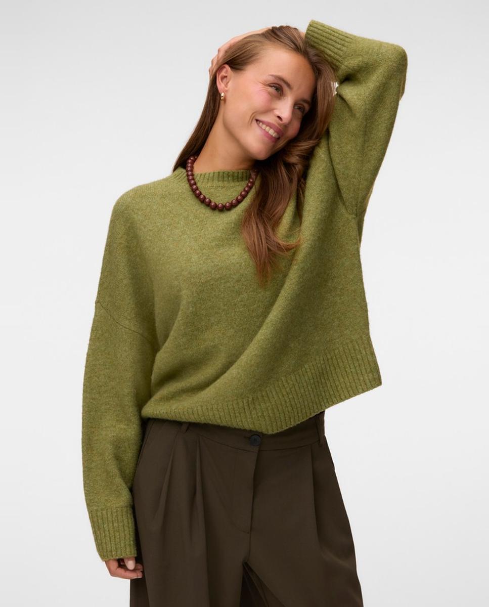 Jersey de lana de mujer corte recto - Vero Moda - Kaki Kaki-1