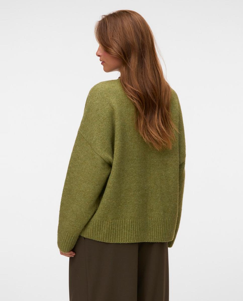 Jersey de lana de mujer corte recto - Vero Moda - Kaki Kaki-3
