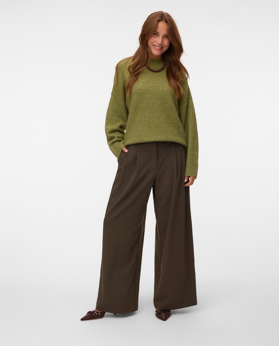 Jersey de lana de mujer corte recto - Vero Moda - Kaki Kaki-5