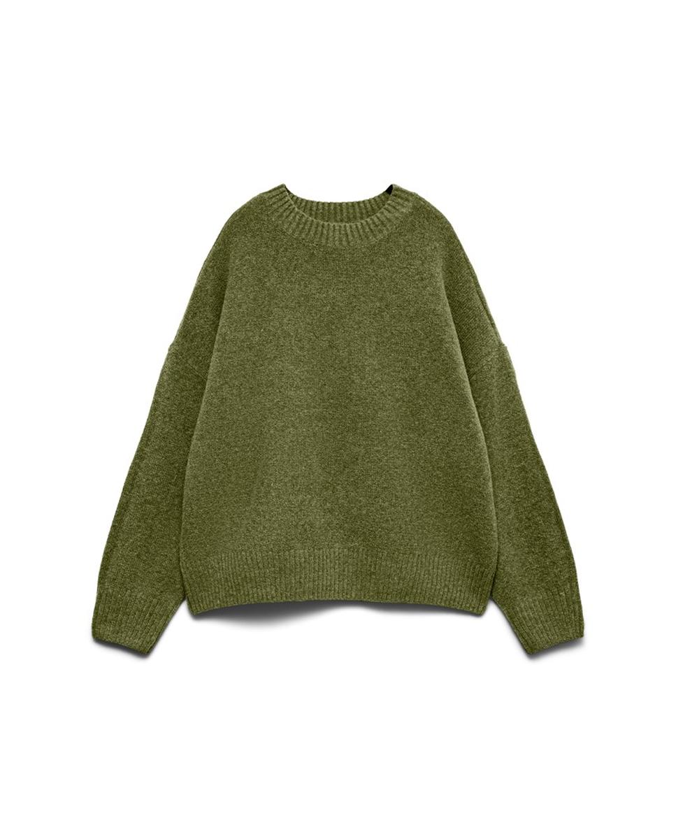 Jersey de lana de mujer corte recto - Vero Moda - Kaki Kaki-4