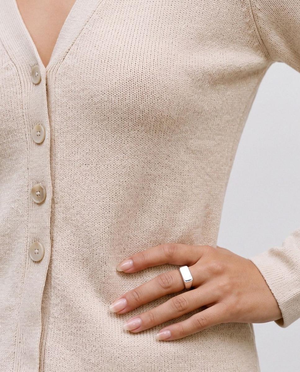 Cárdigan cuello pico de manga larga - Vero Moda - Blanco Blanco-3