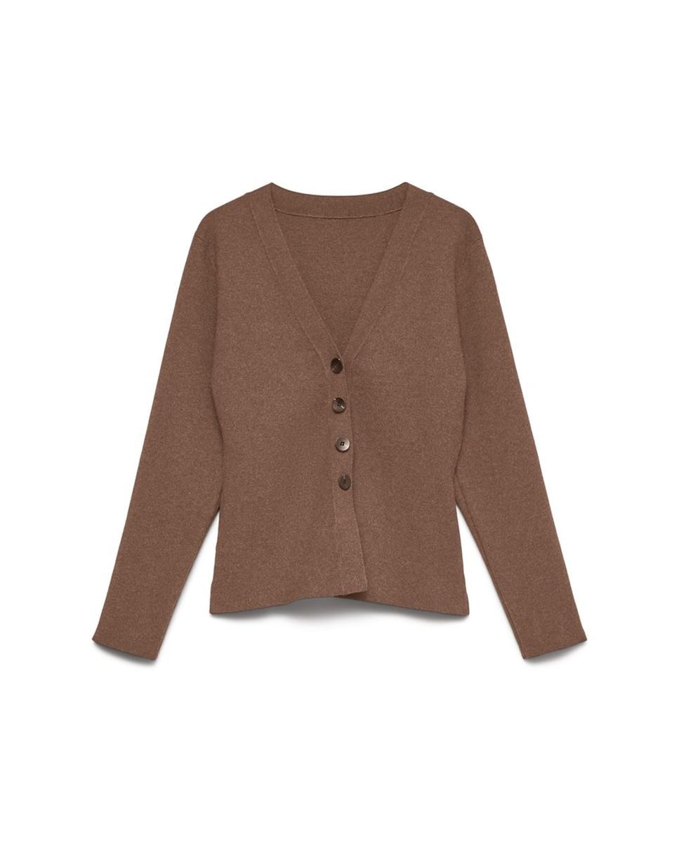 Cárdigan cuello pico de manga larga - Vero Moda - Topo Topo-4