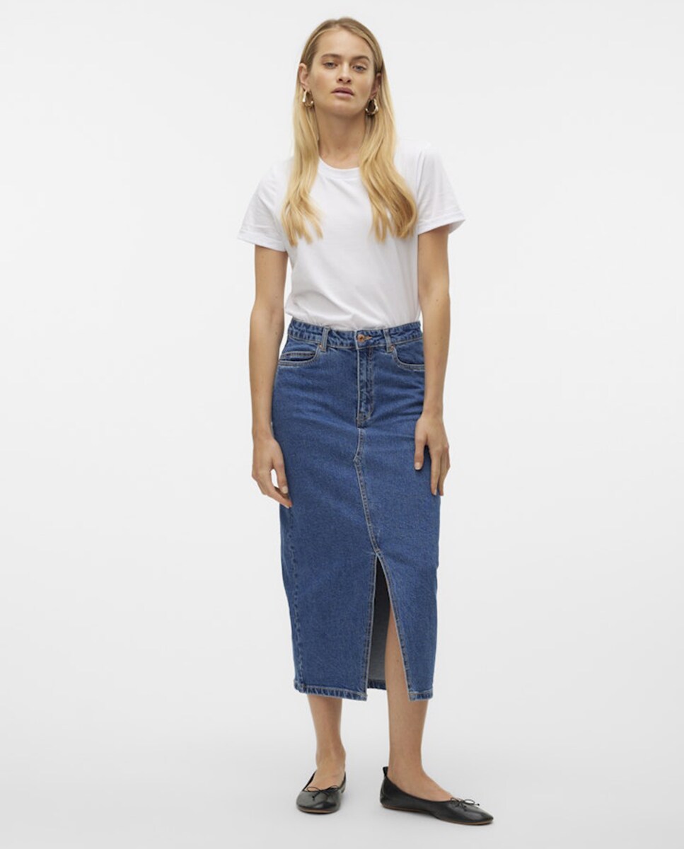 Falda vaquera midi · Vero Moda · El Corte Inglés