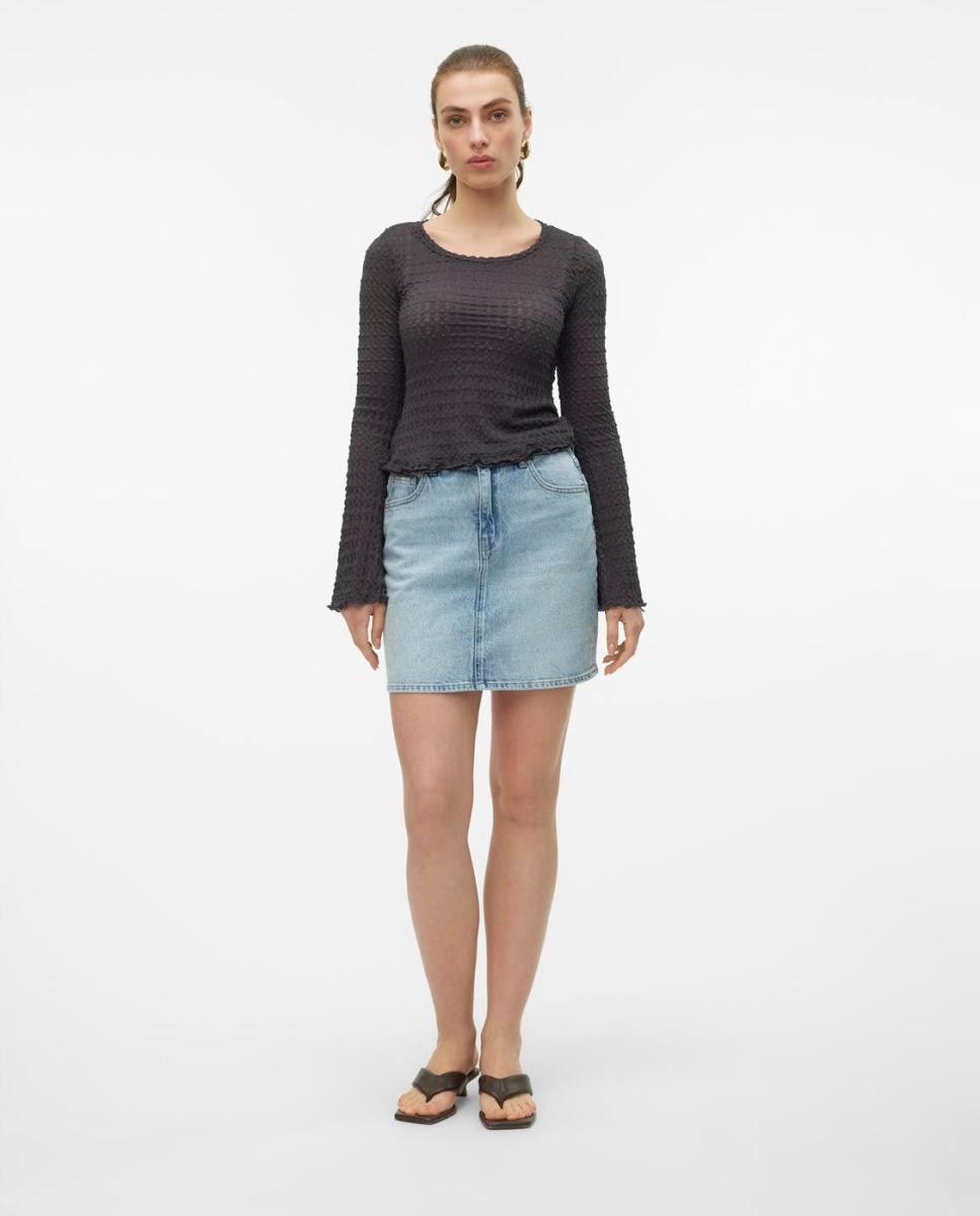 Vero Moda - Falda corta denim.