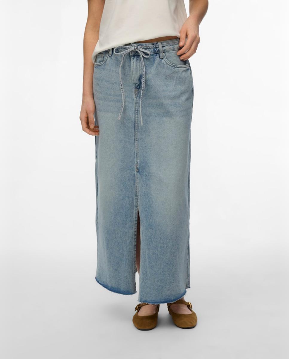 Vero Moda - Falda denim larga.