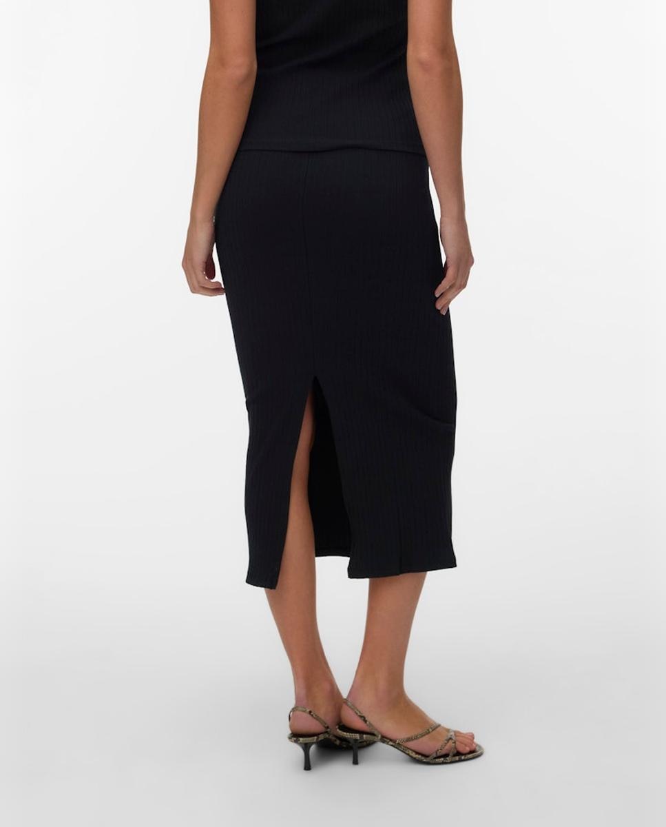 Falda midi de tubo - Vero Moda - Negro Negro-3