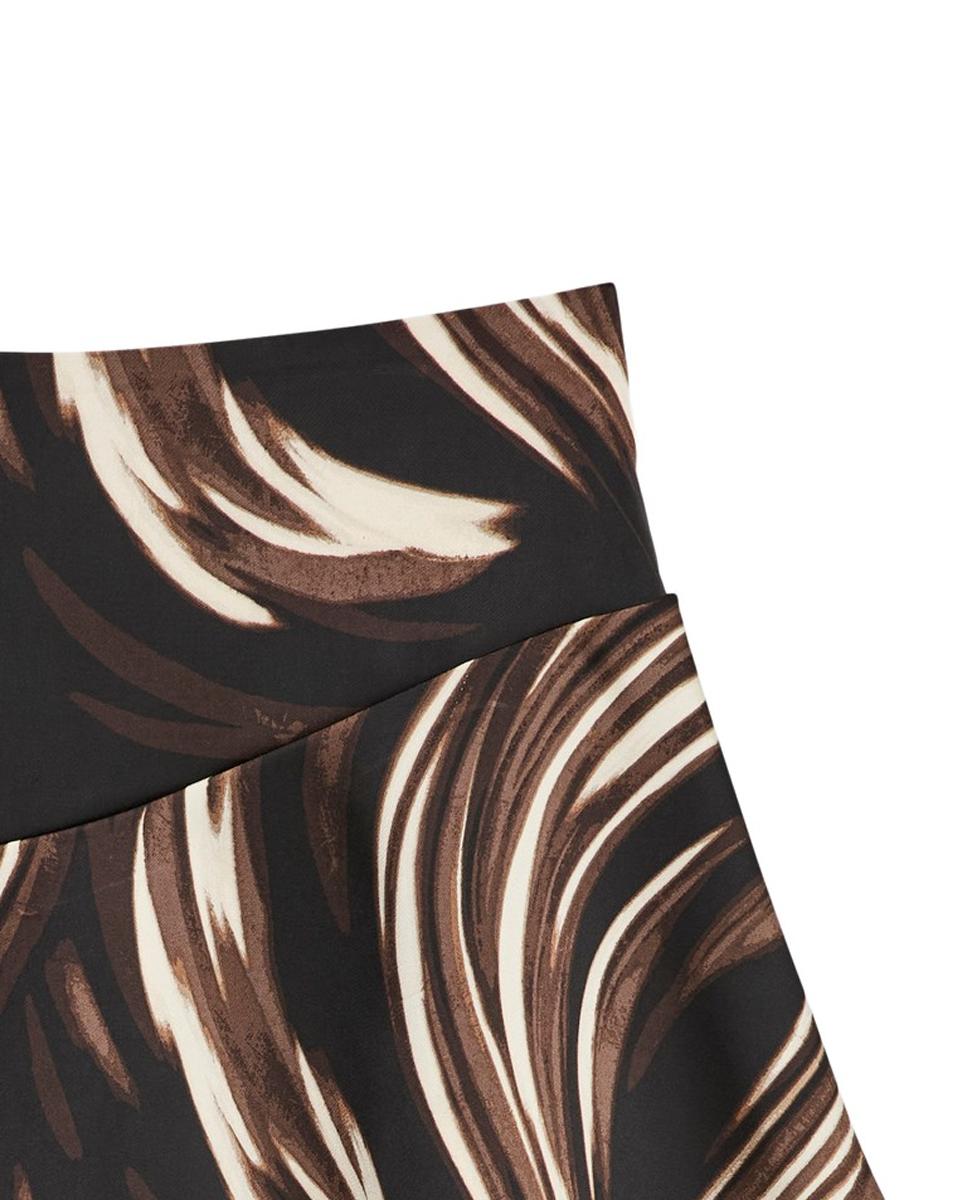Falda corta con volantes - Vero Moda - Marrón oscuro Marrón oscuro-6