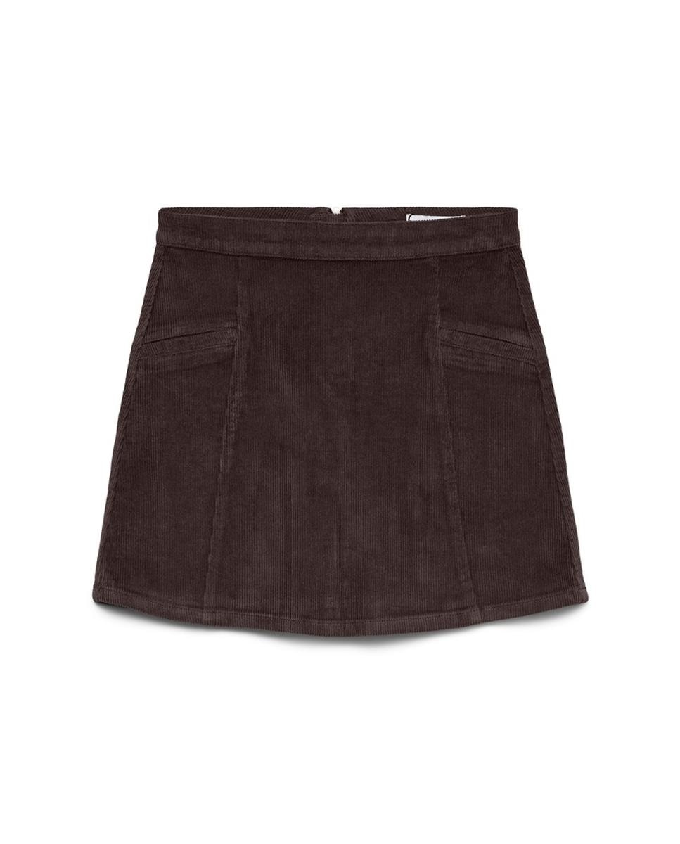 Falda corta pana - Vero Moda - Marrón Marrón-6