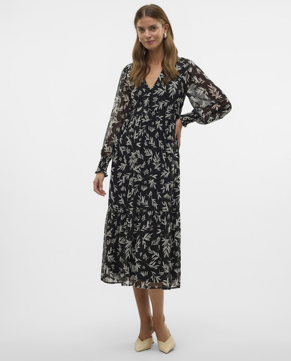 Imagem 0 de Vestido Midi em Tecido Vaporoso