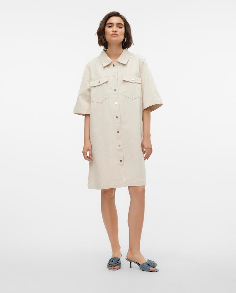 Imagem 0 de Vestido Curto de Ganga